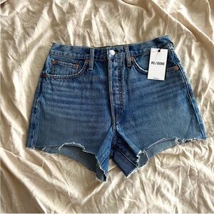 RE/DONE 90's Low Slung Denim Shorts- NWT